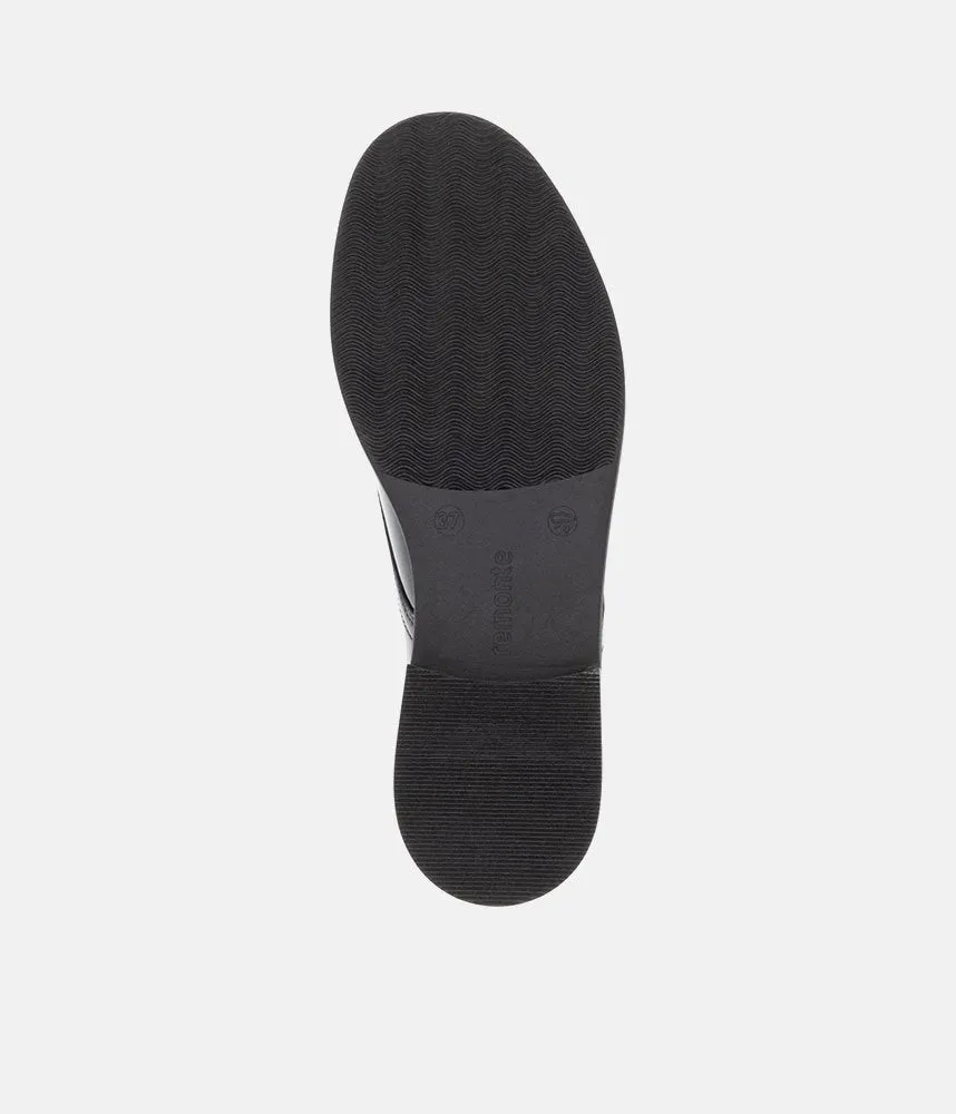 Remonte Versatile Black Patent Lace-Up Shoes