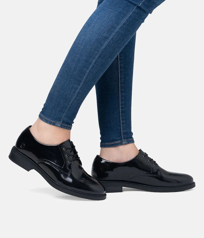 Remonte Versatile Black Patent Lace-Up Shoes