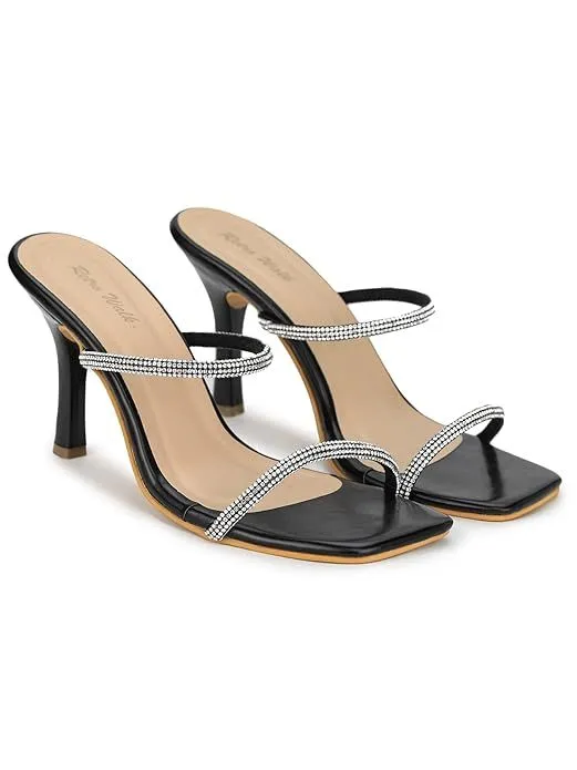 Retro Walk Women Fashion Heels (Size-UK-6) (Color-BLACK)