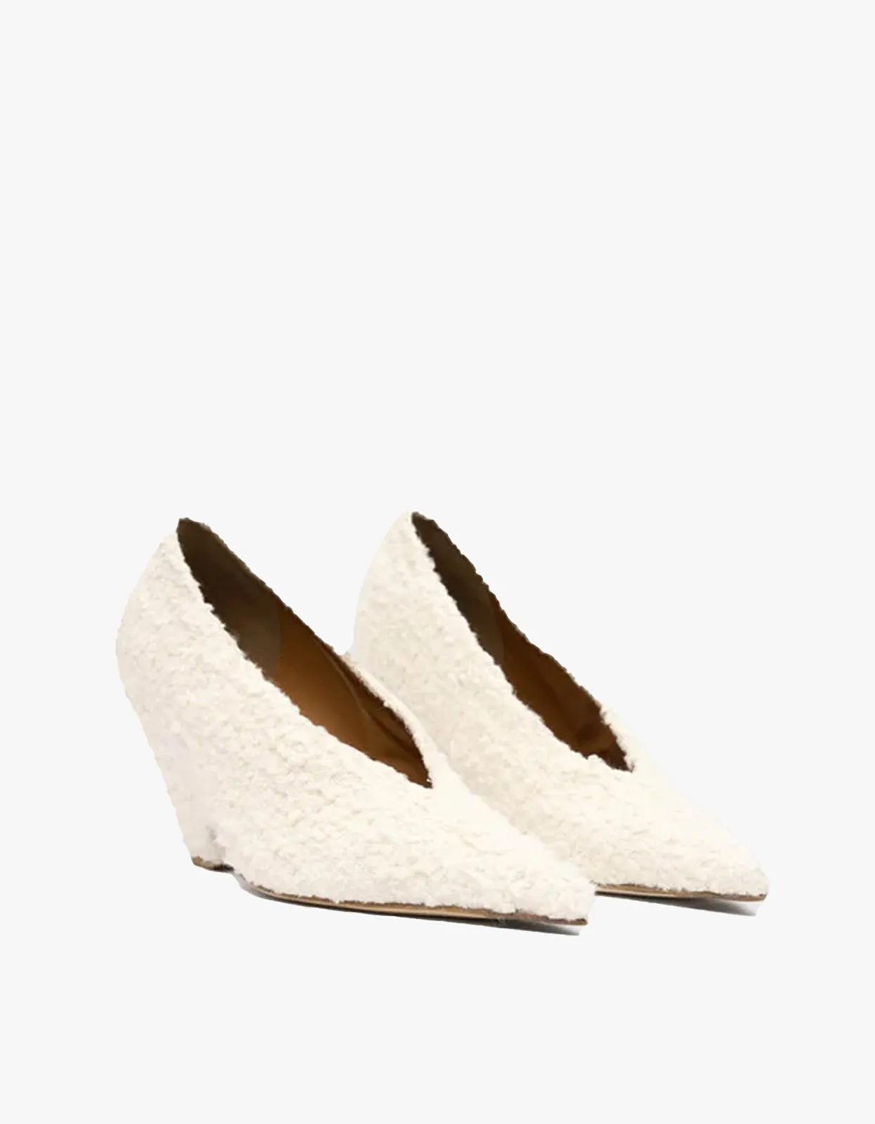Rhys Boucle Pump - Ivory