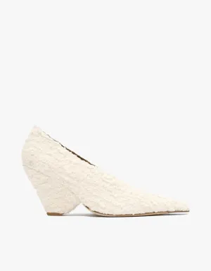 Rhys Boucle Pump - Ivory