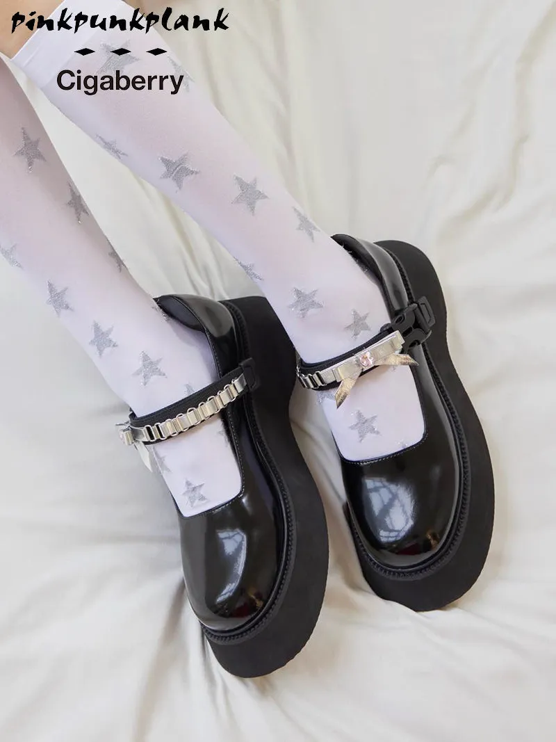 Ribbon Enamel Nichi Glossy Platform Loafer