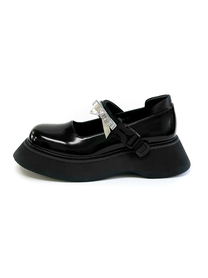 Ribbon Enamel Nichi Glossy Platform Loafer
