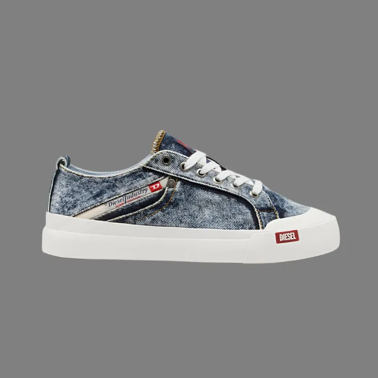 S-Athos-Low Denim Sneakers