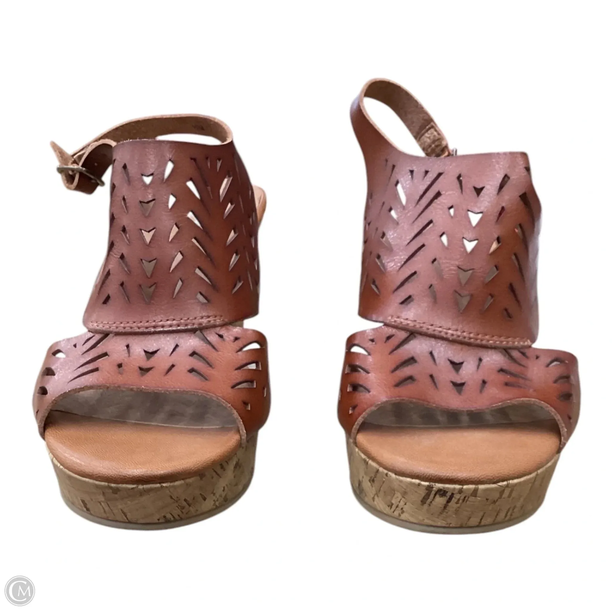 Sandals Heels Wedge By Maurices In Brown, Size: 11