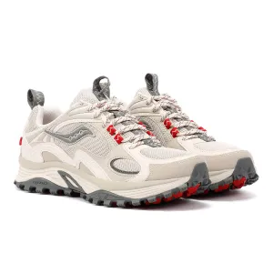 Saucony Grid Aura X Dove/Red Trainers