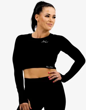 Seamless Luxury Crop Black