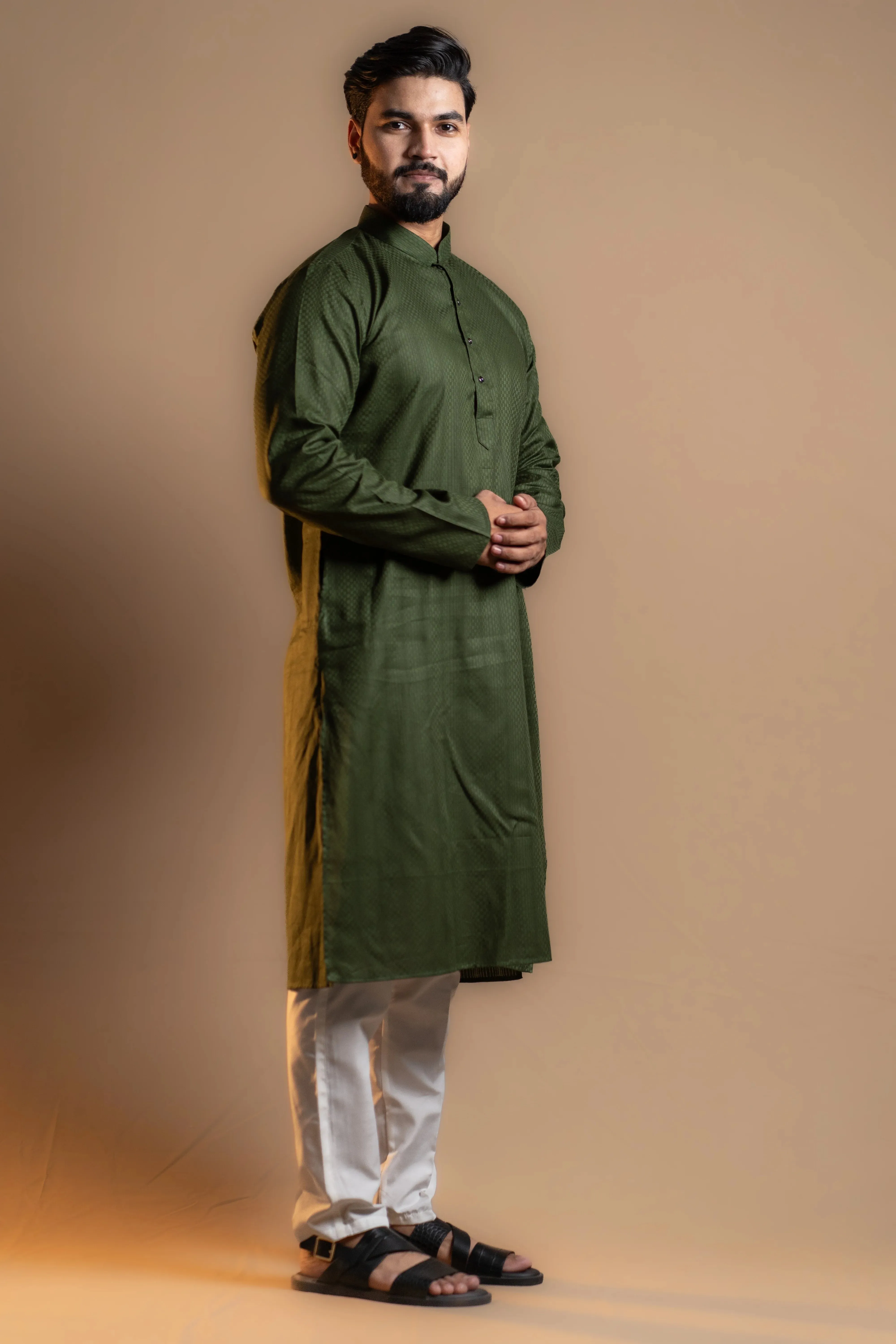 Seaweed Green Kurta Set for Men