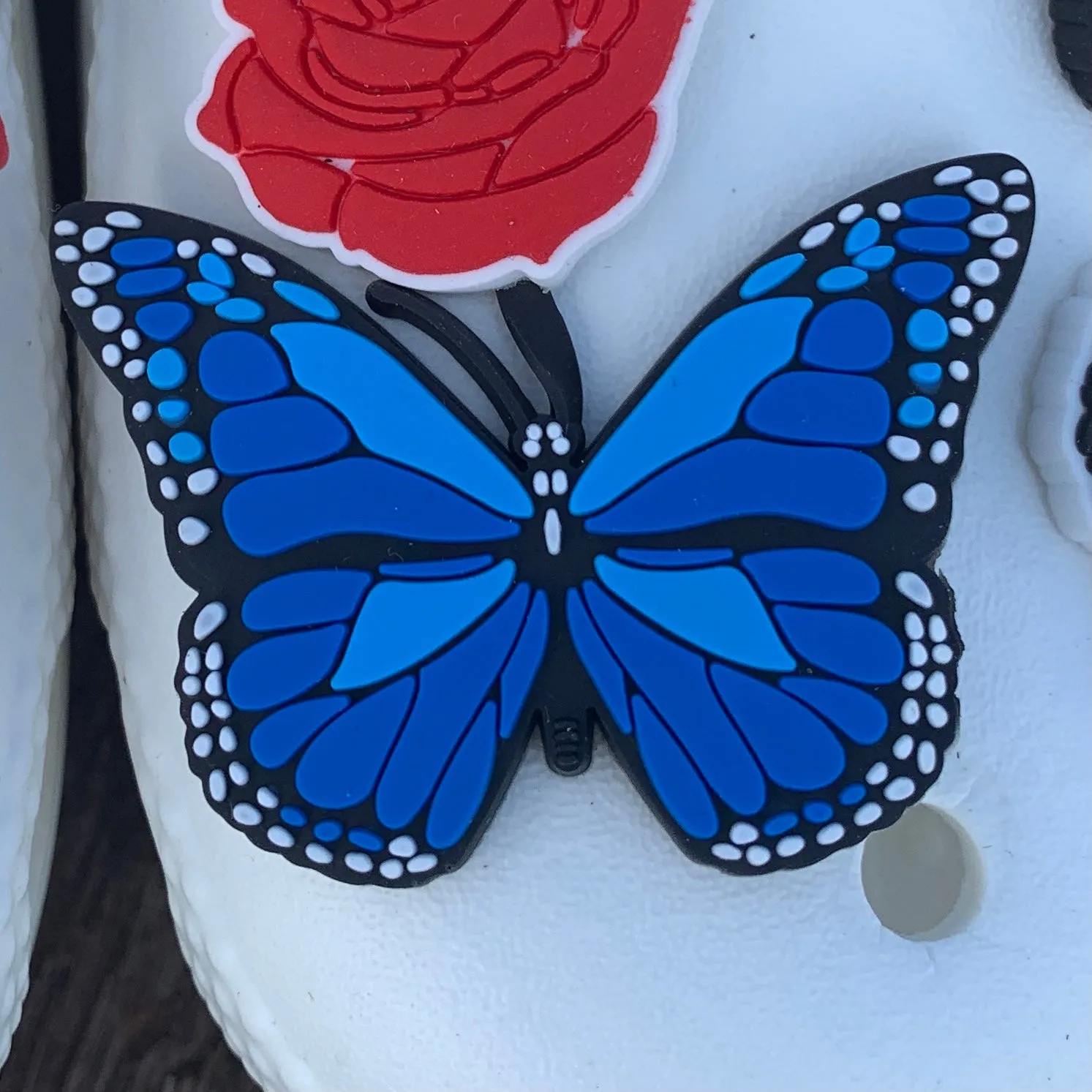 SHOE CHARMS - BLUE BUTTERFLY