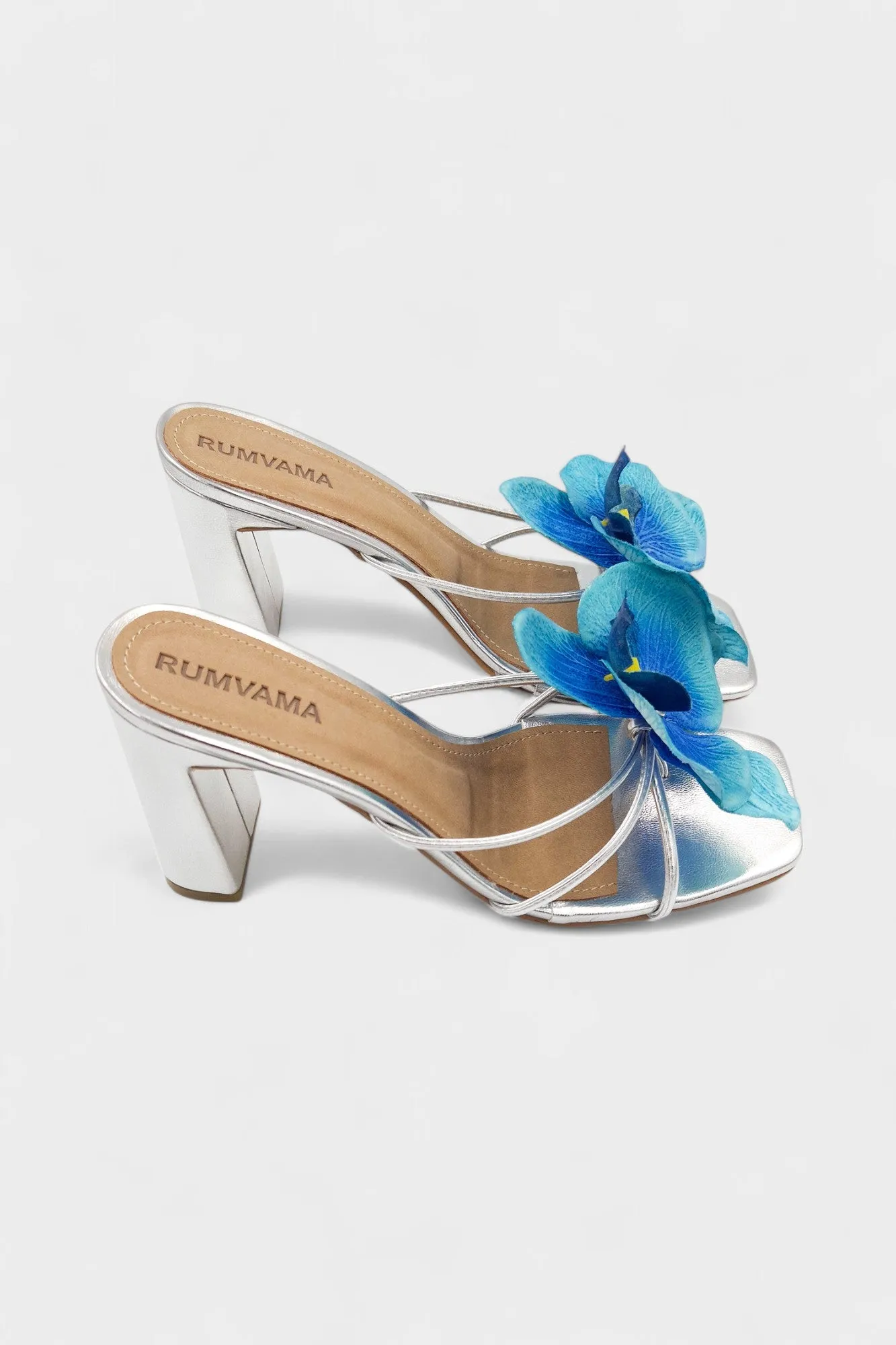 Silver Orchid Heels