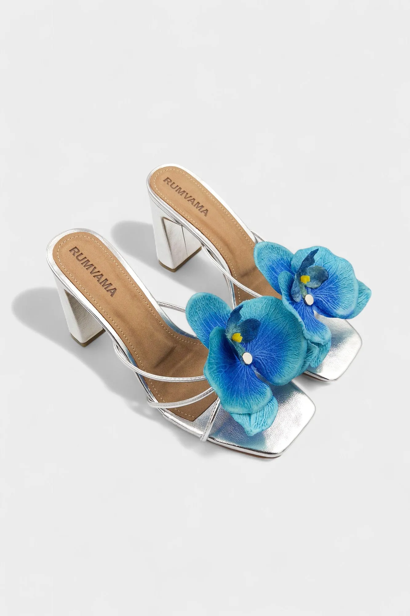 Silver Orchid Heels