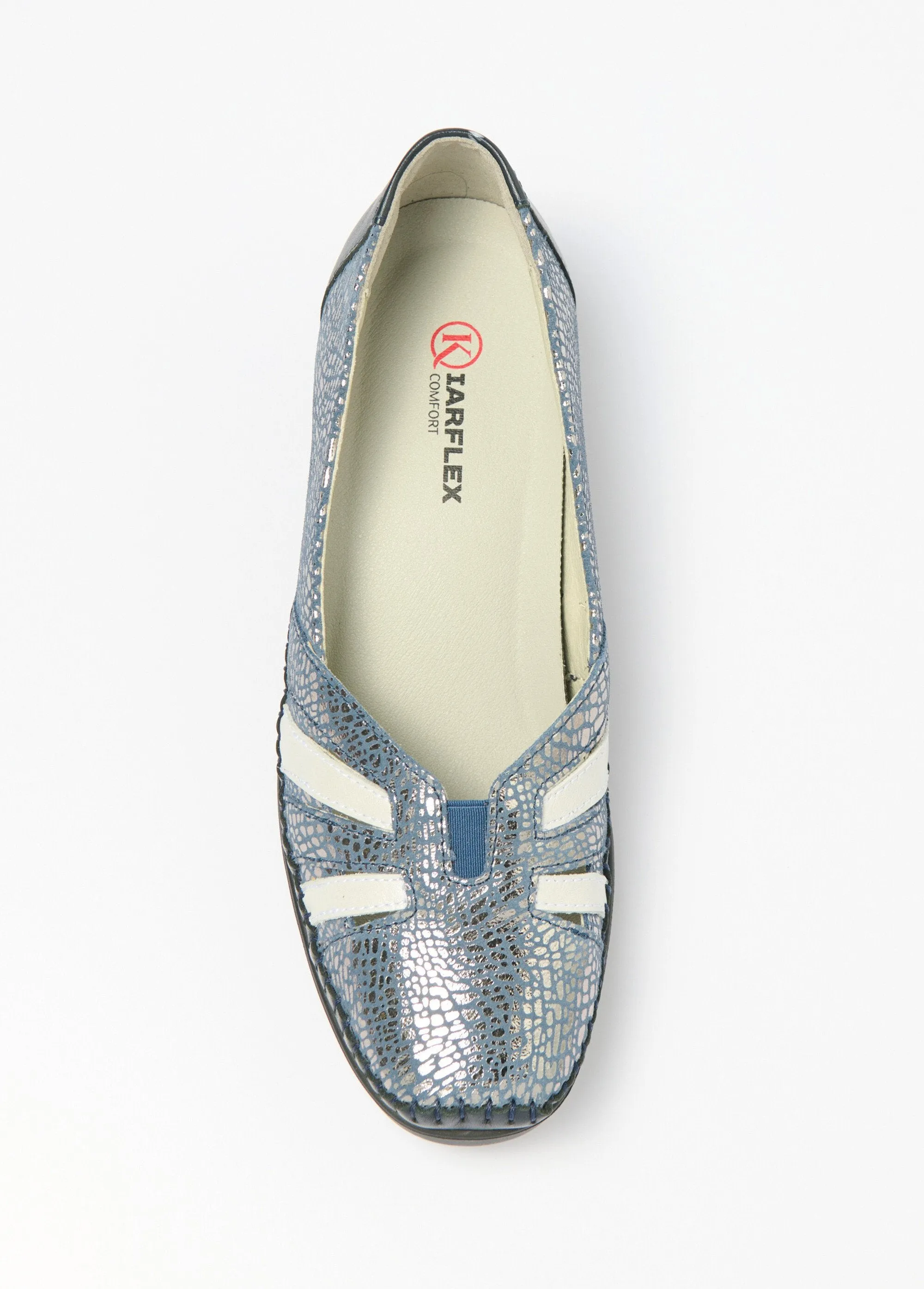 Soft, comfortable width leather wedge loafers