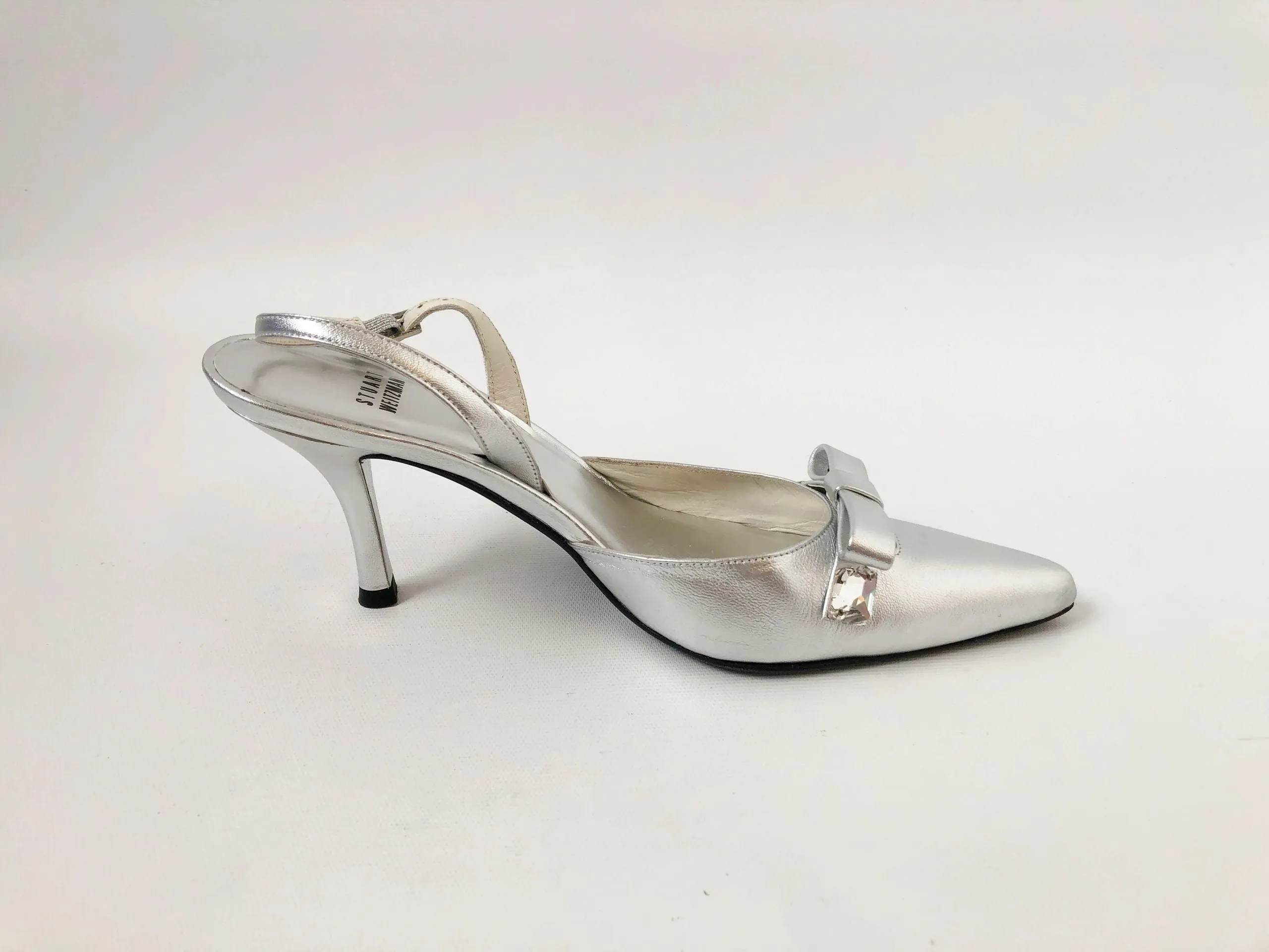 Stuart Weitzman Embellished Slingback Size 8
