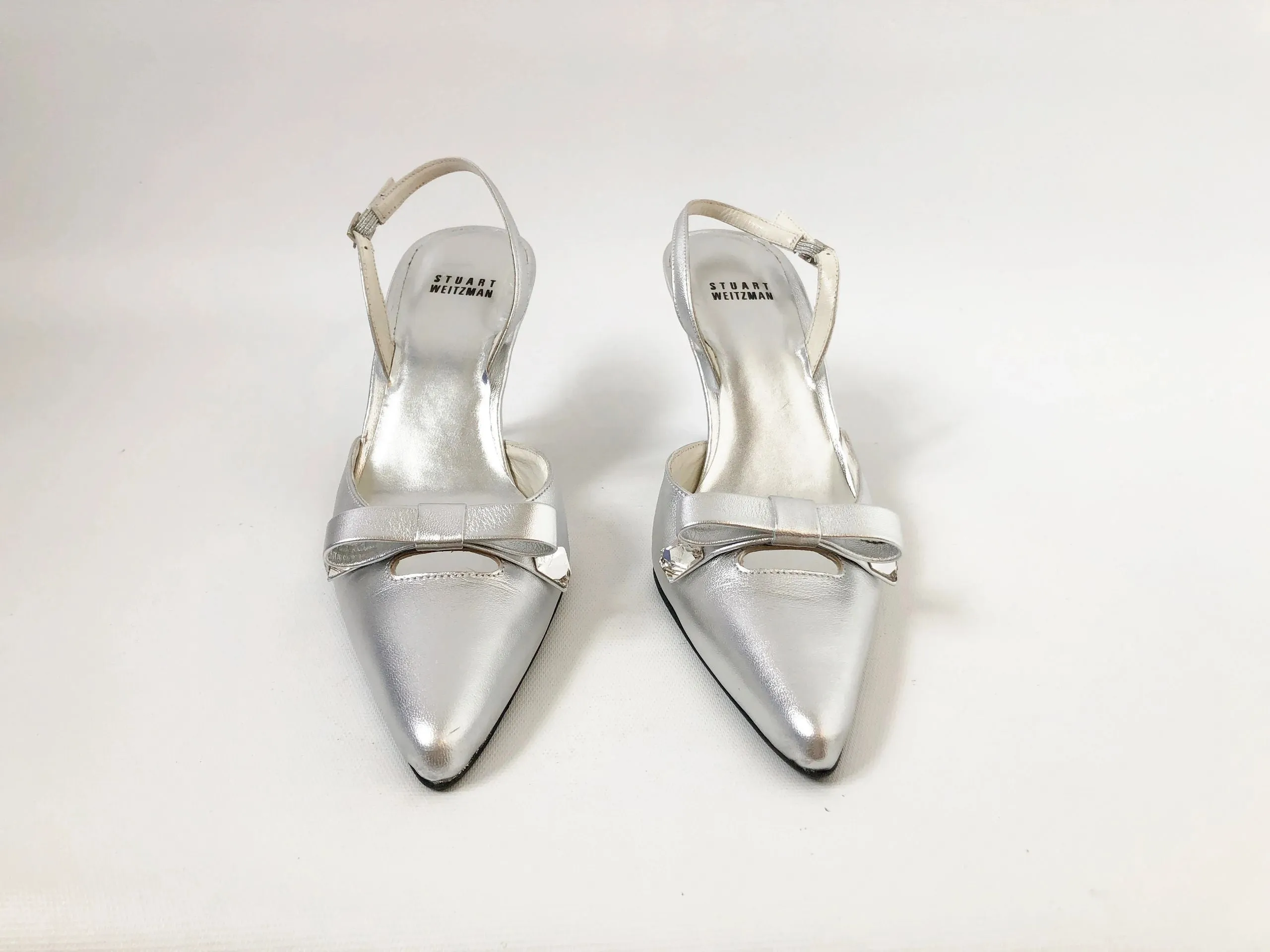 Stuart Weitzman Embellished Slingback Size 8