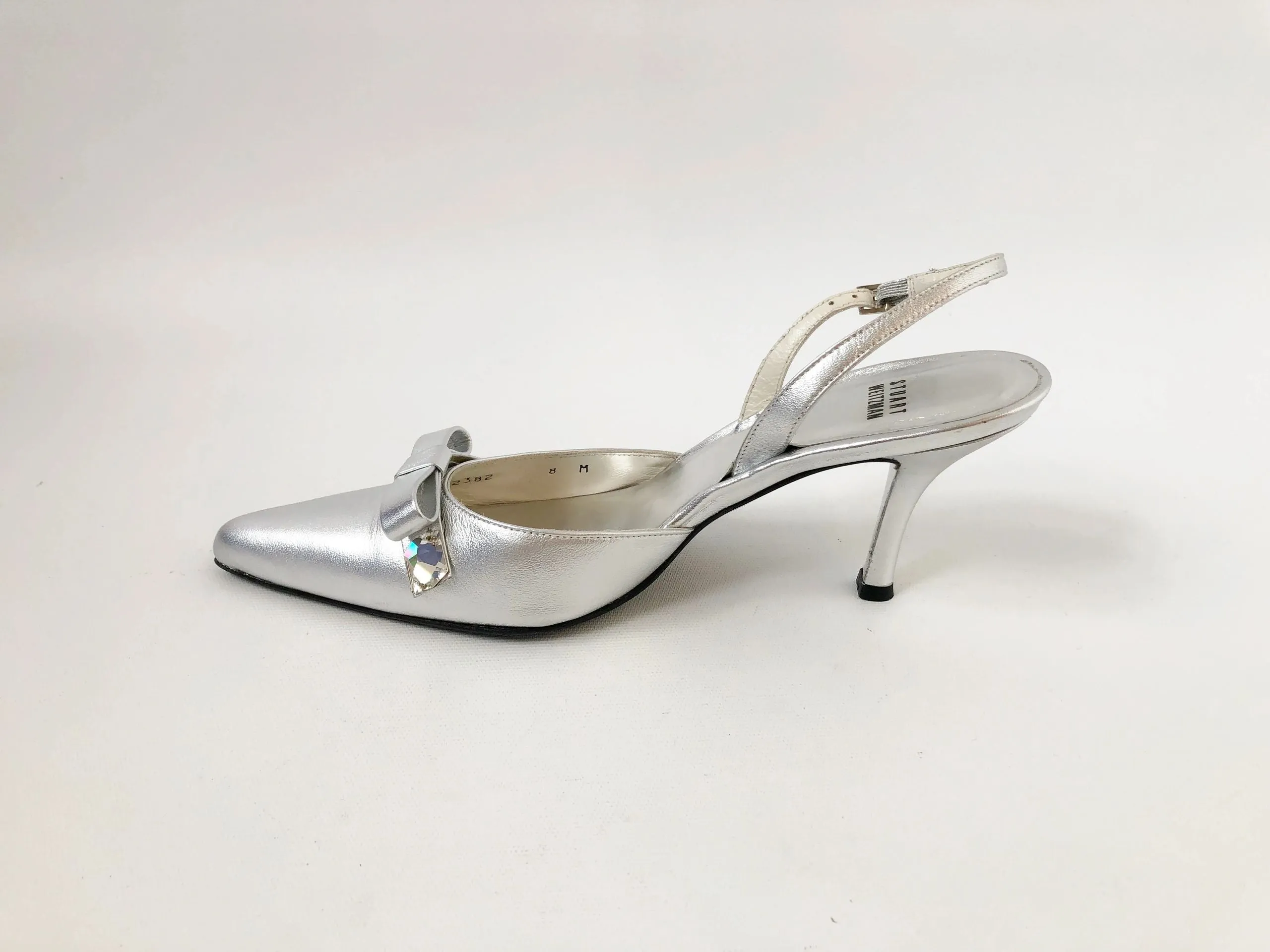 Stuart Weitzman Embellished Slingback Size 8