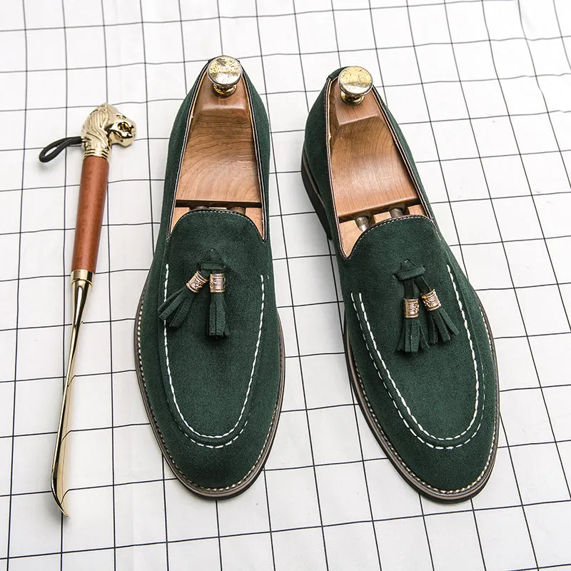 Suede Tassel Loafers