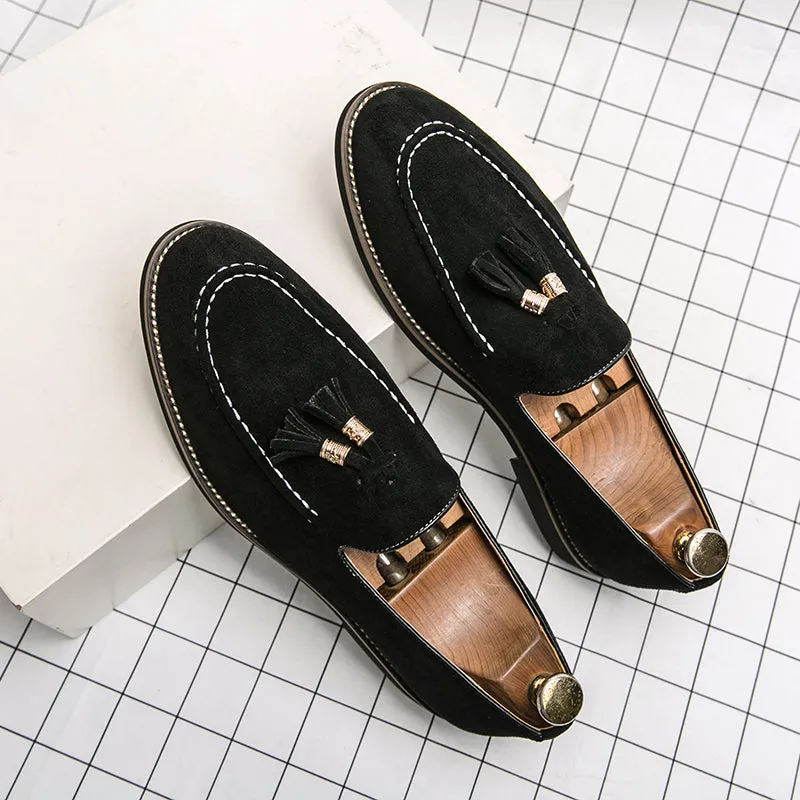 Suede Tassel Loafers