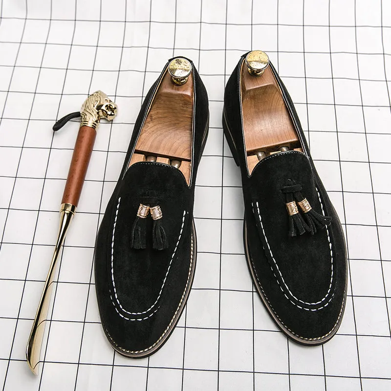 Suede Tassel Loafers