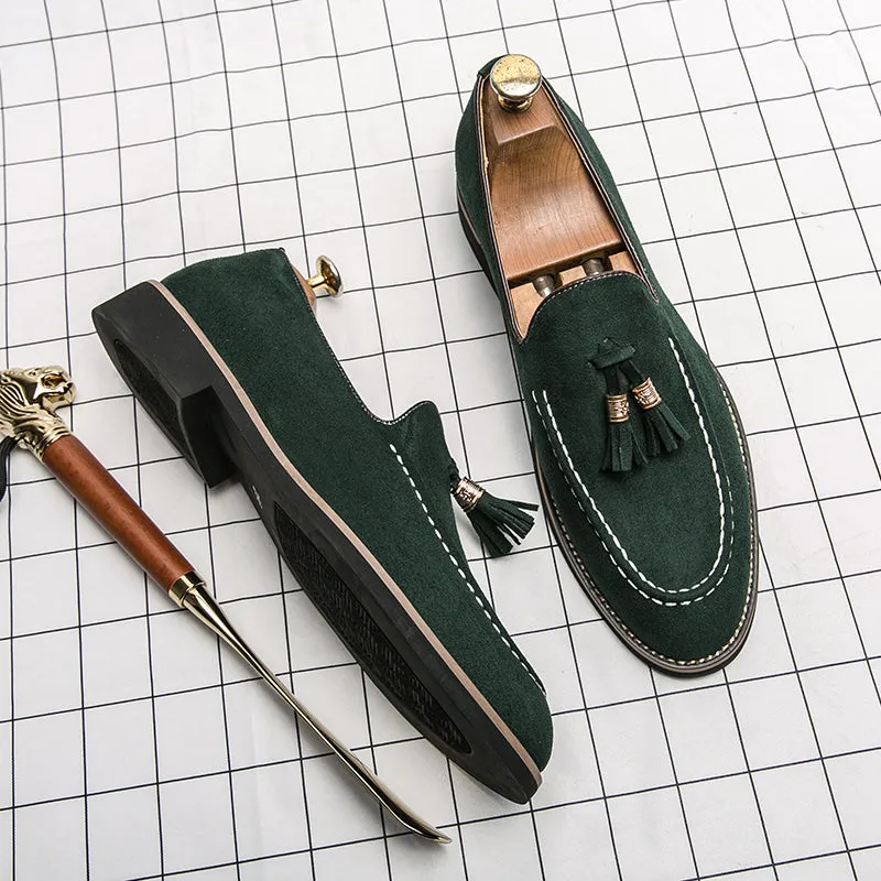 Suede Tassel Loafers