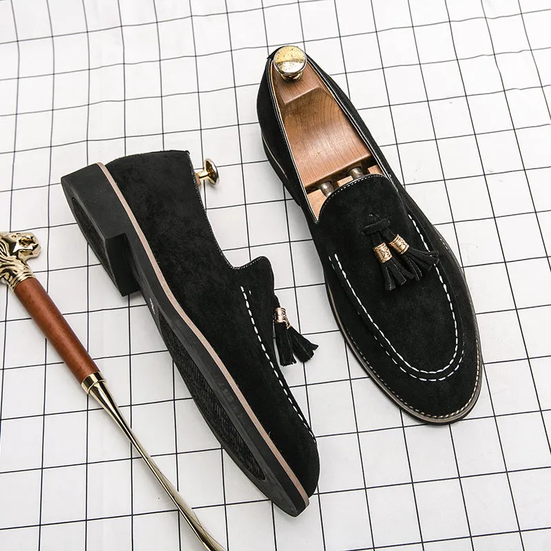 Suede Tassel Loafers