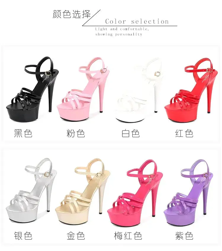 Summer New Fashion Black Slim High Heels Designer Elegant Fashion Luxury high heels High Quality Wholesale Dress Women's High Heel Sandals