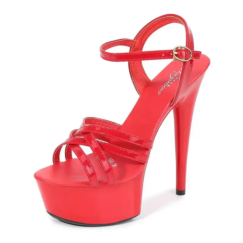 Summer New Fashion Black Slim High Heels Designer Elegant Fashion Luxury high heels High Quality Wholesale Dress Women's High Heel Sandals