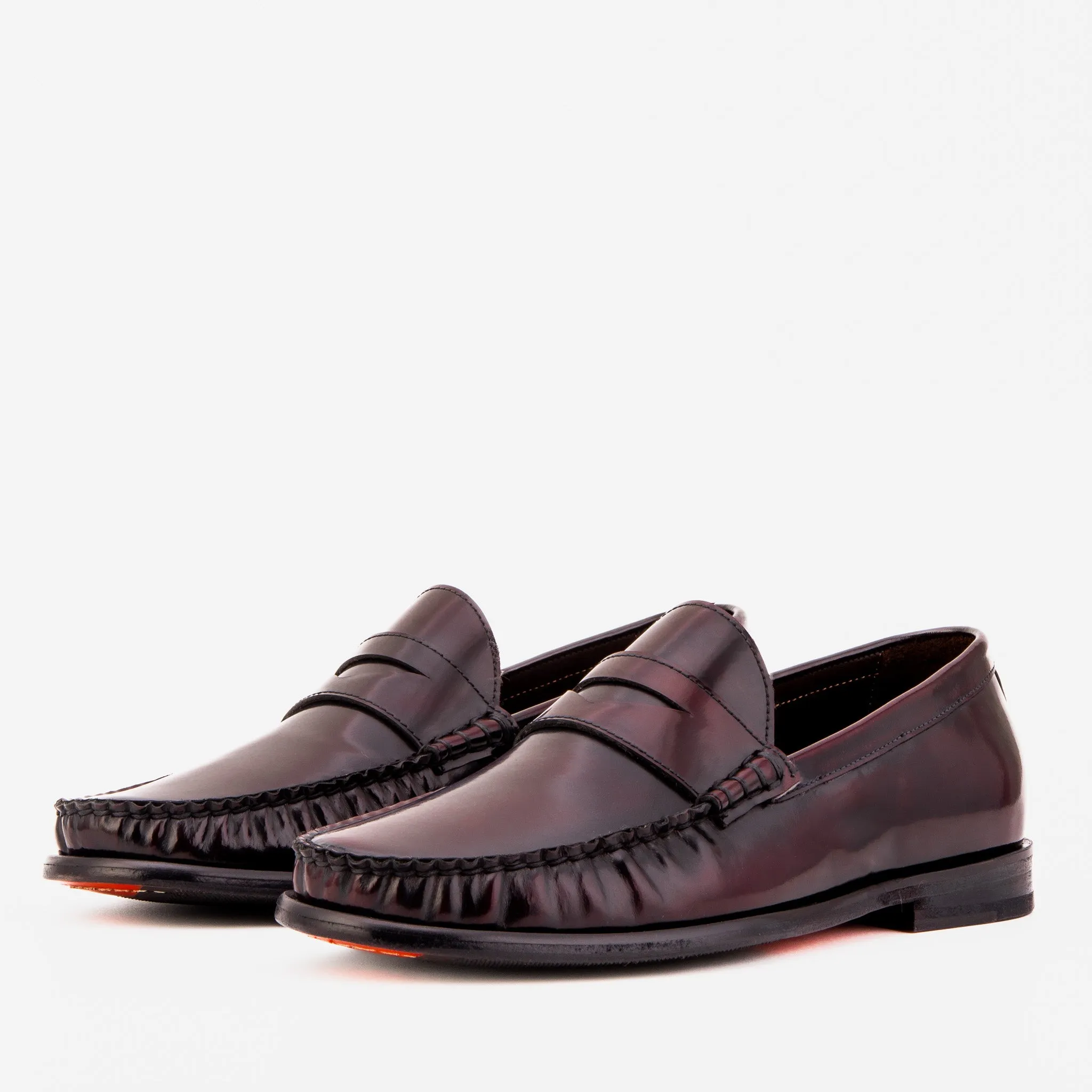 The Belmont Burgundy Polished Leather Men Loafer