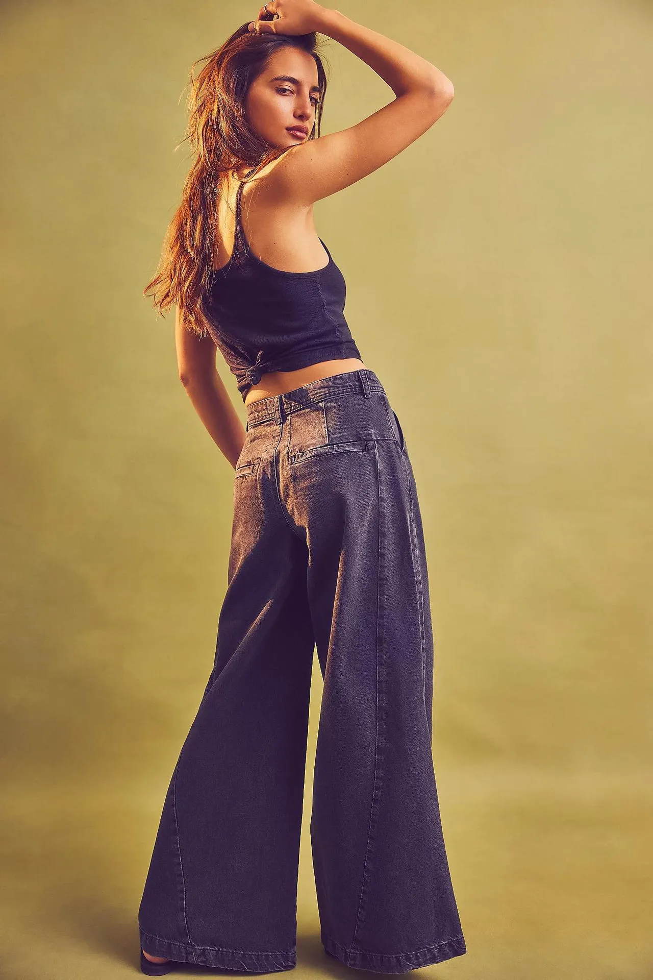 Trendy Plus-Size Wide Leg Denim Pants for Effortless Street Style