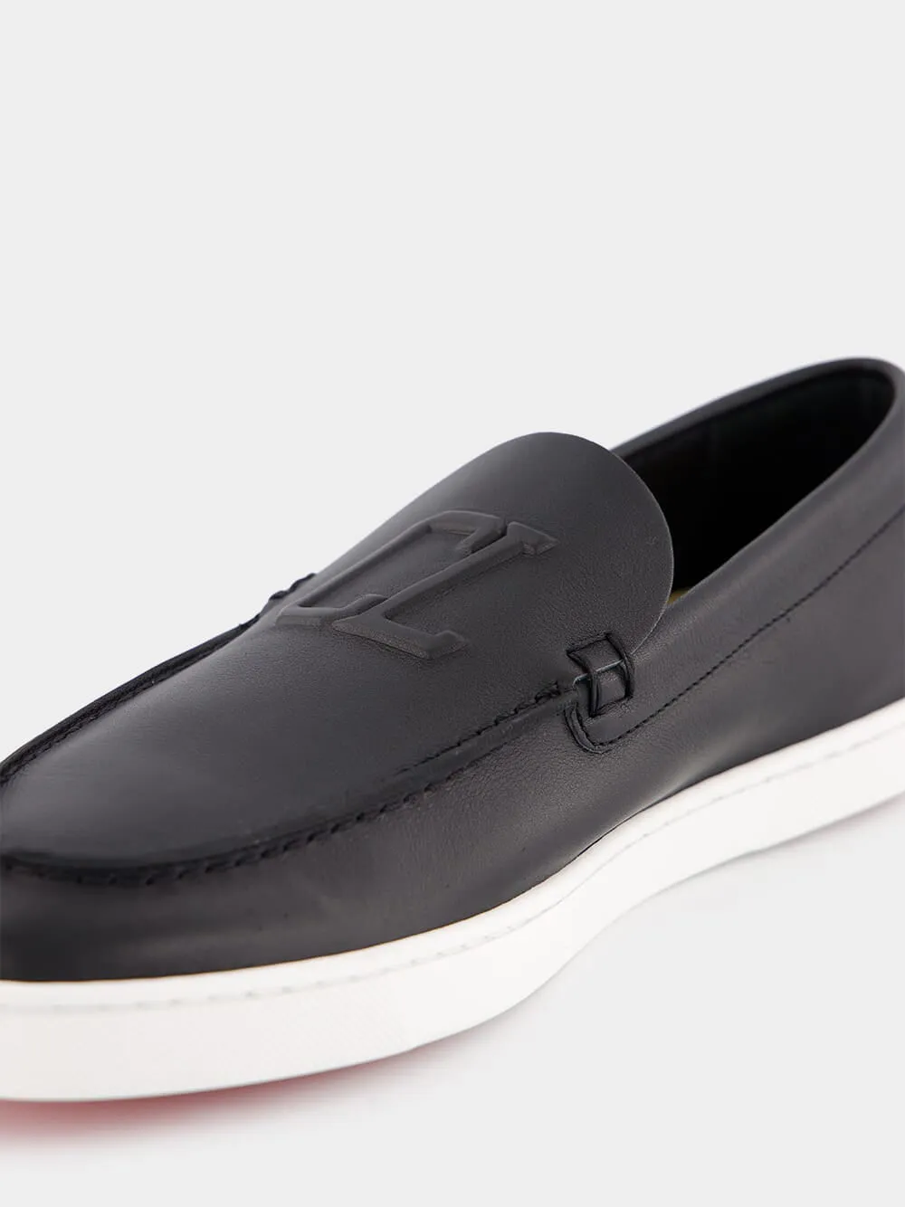Varsiboat Black Leather Loafers