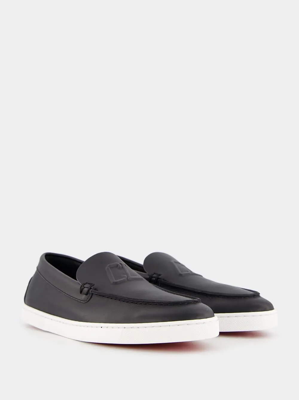 Varsiboat Black Leather Loafers