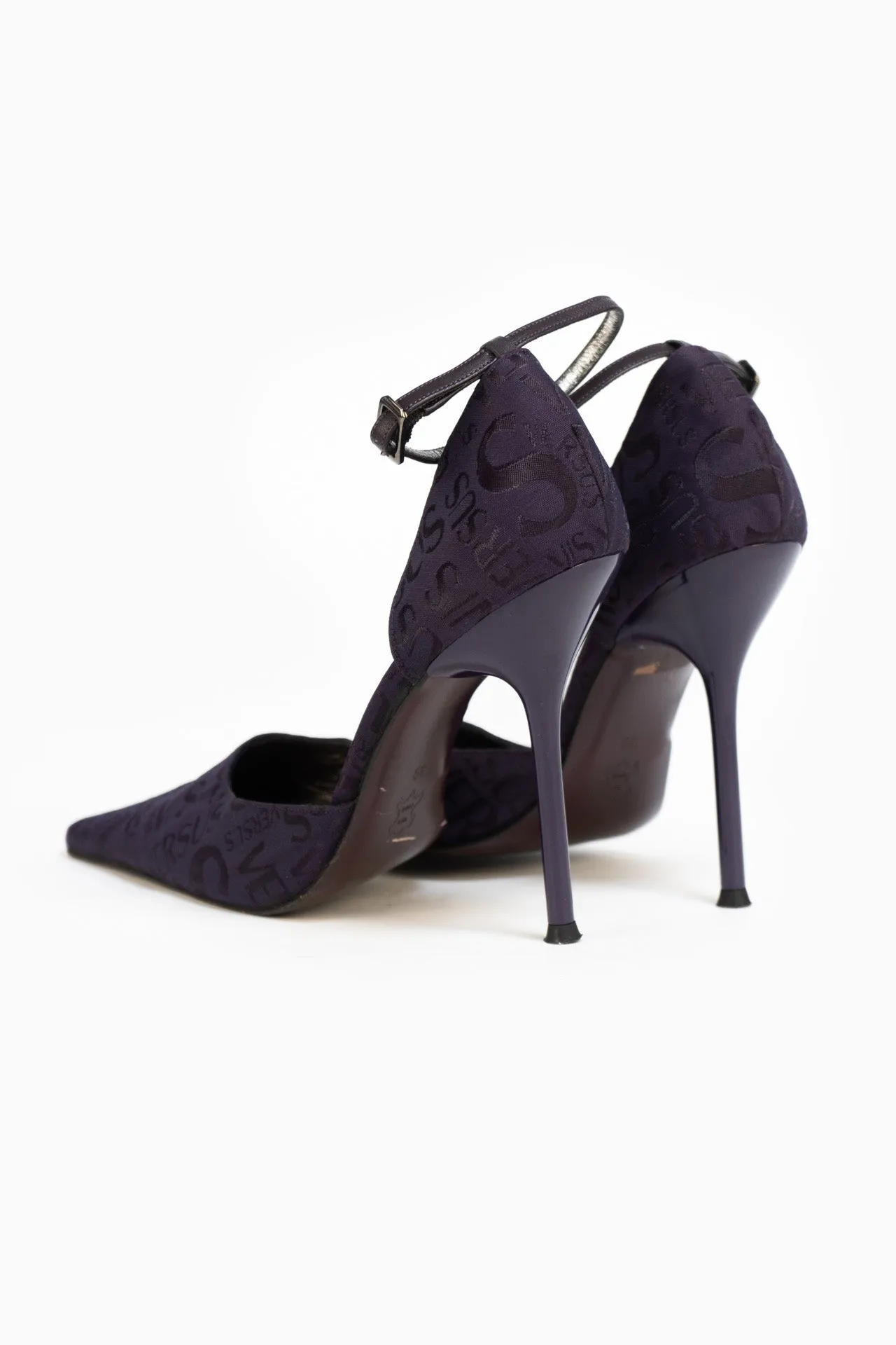 Versace Versus Monogram Purple Heels - Size 39
