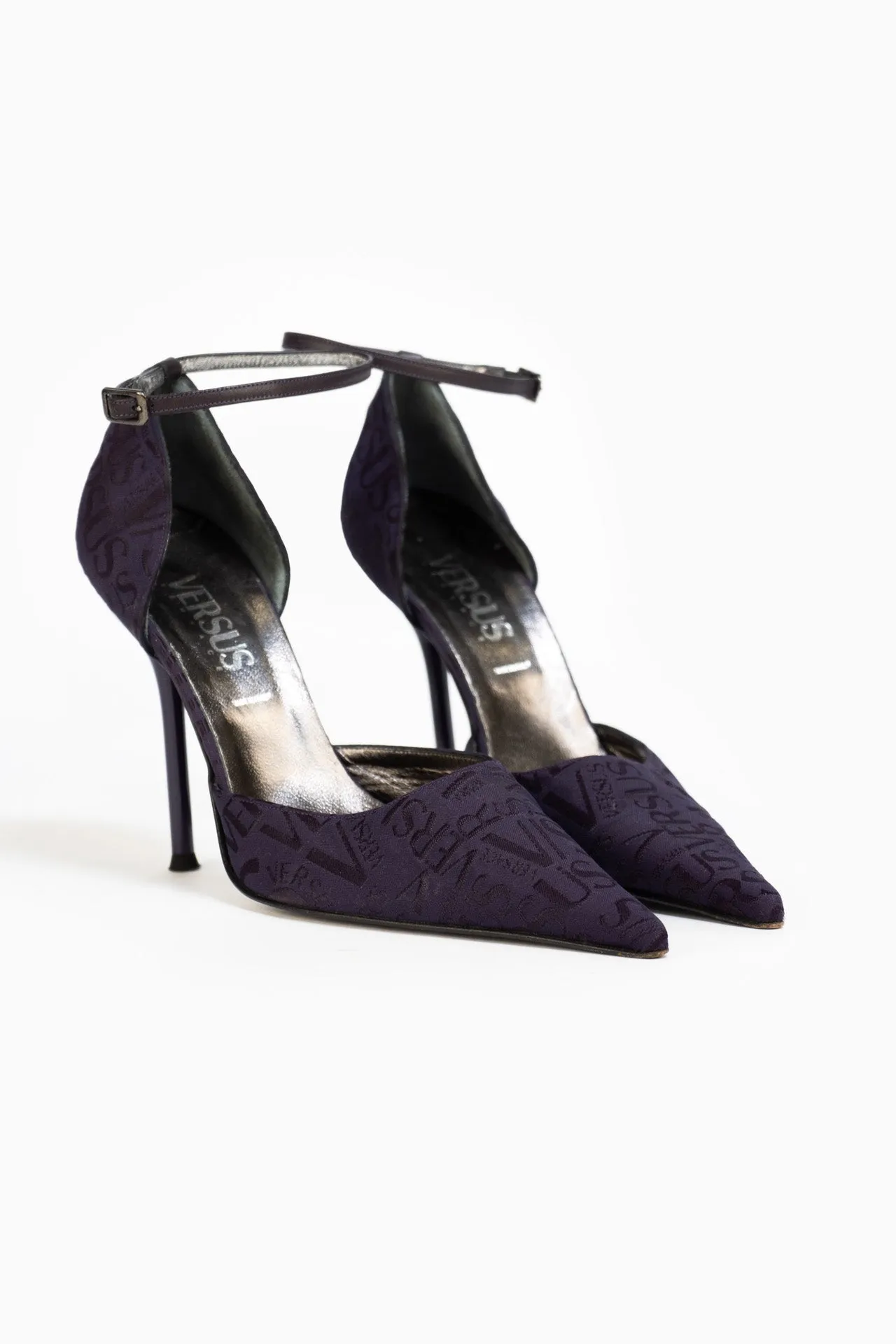 Versace Versus Monogram Purple Heels - Size 39