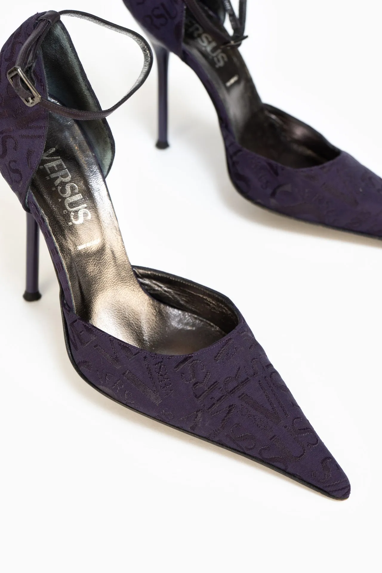 Versace Versus Monogram Purple Heels - Size 39