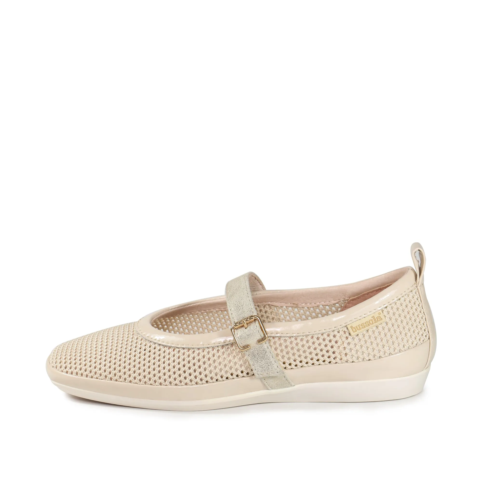Vicenza Mesh Ballet Flats (White)