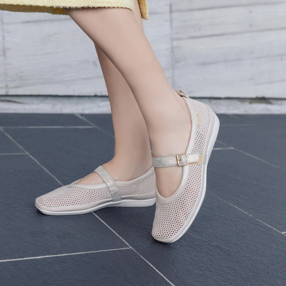 Vicenza Mesh Ballet Flats (White)
