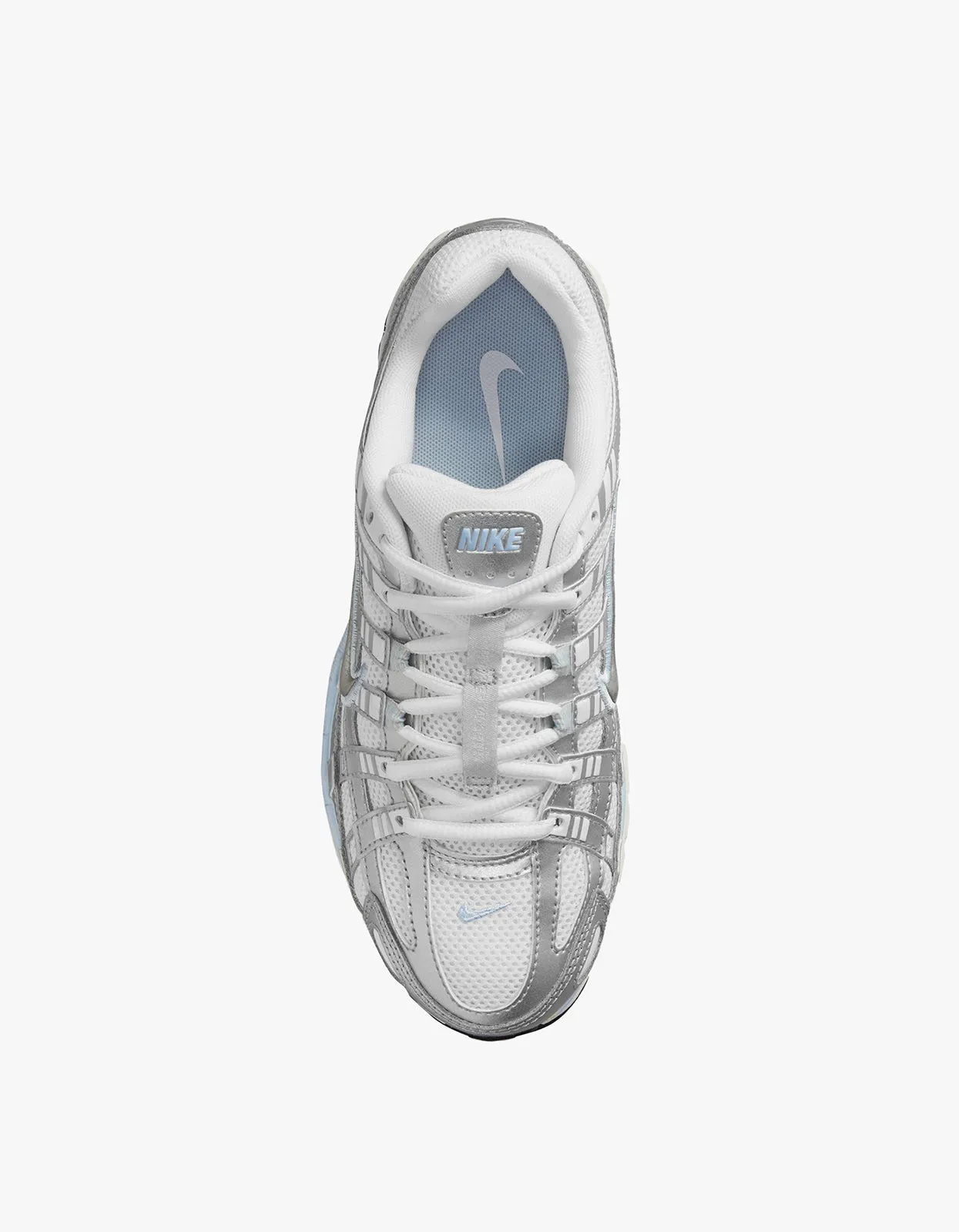 Womens Nike P6000 Sneaker - White/Metallic Silver-Blue Tint-Sail