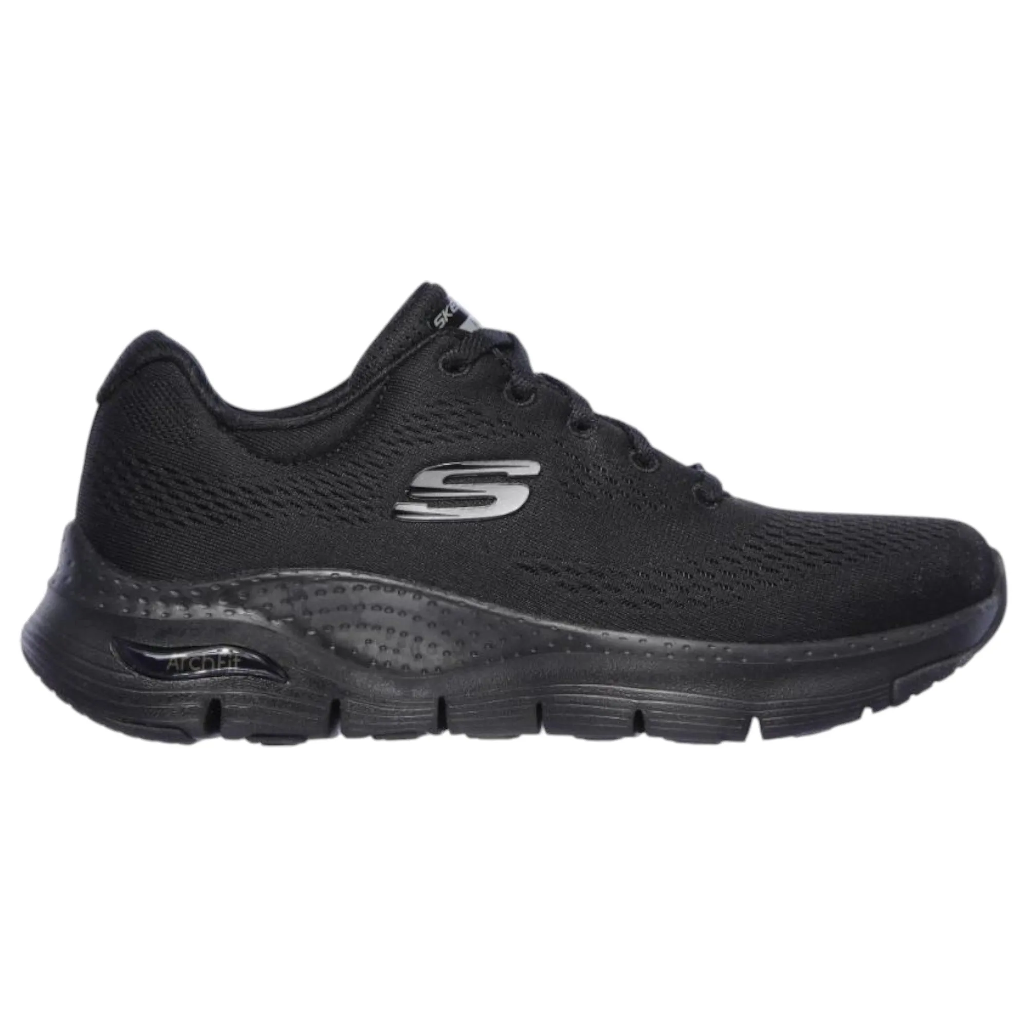 Womens Skechers Arch Fit - Big Appeal Black/Black Lace Up Sport Shoes
