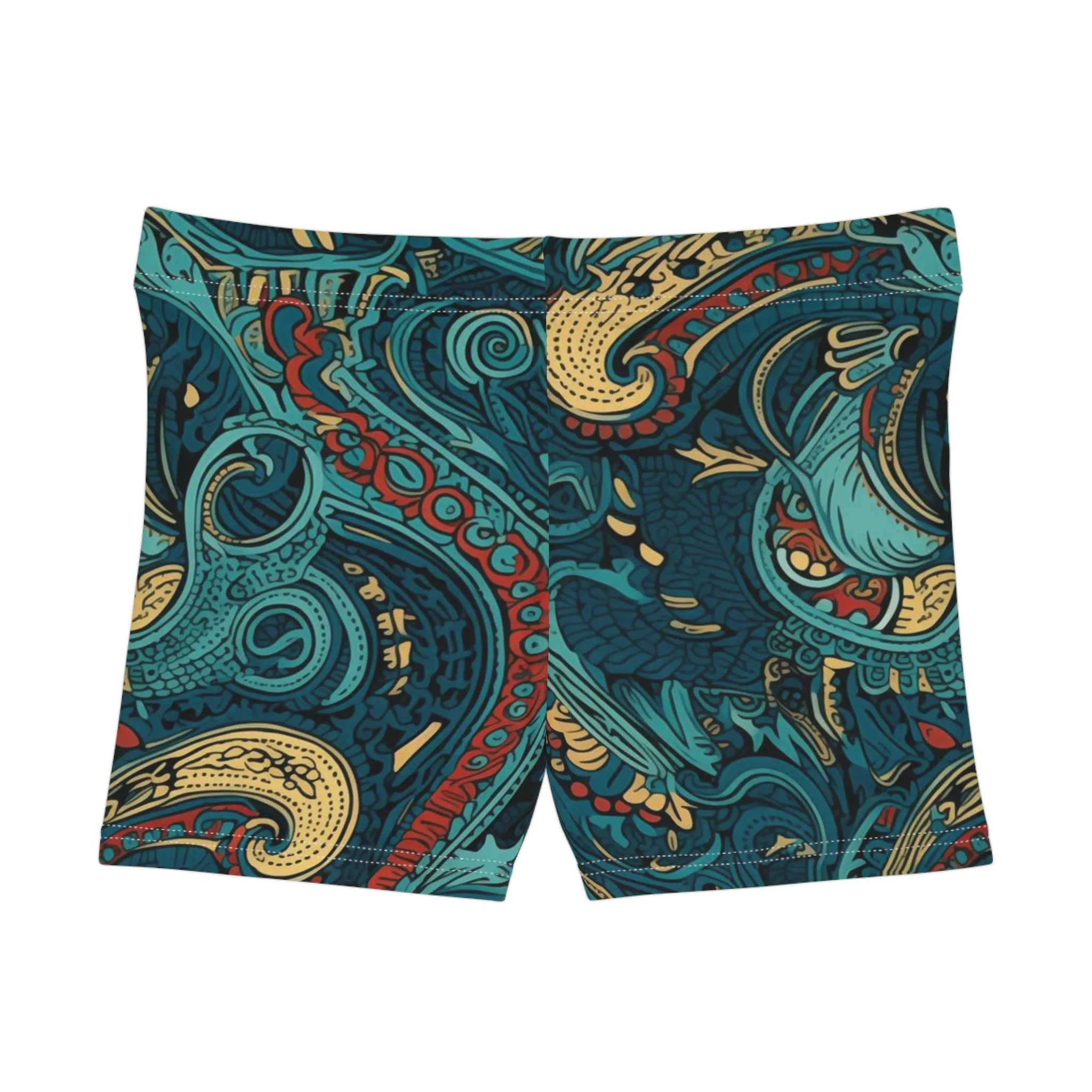 Workout Shorts - Martine Trikonasana Paisley