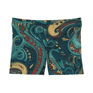 Workout Shorts - Martine Trikonasana Paisley