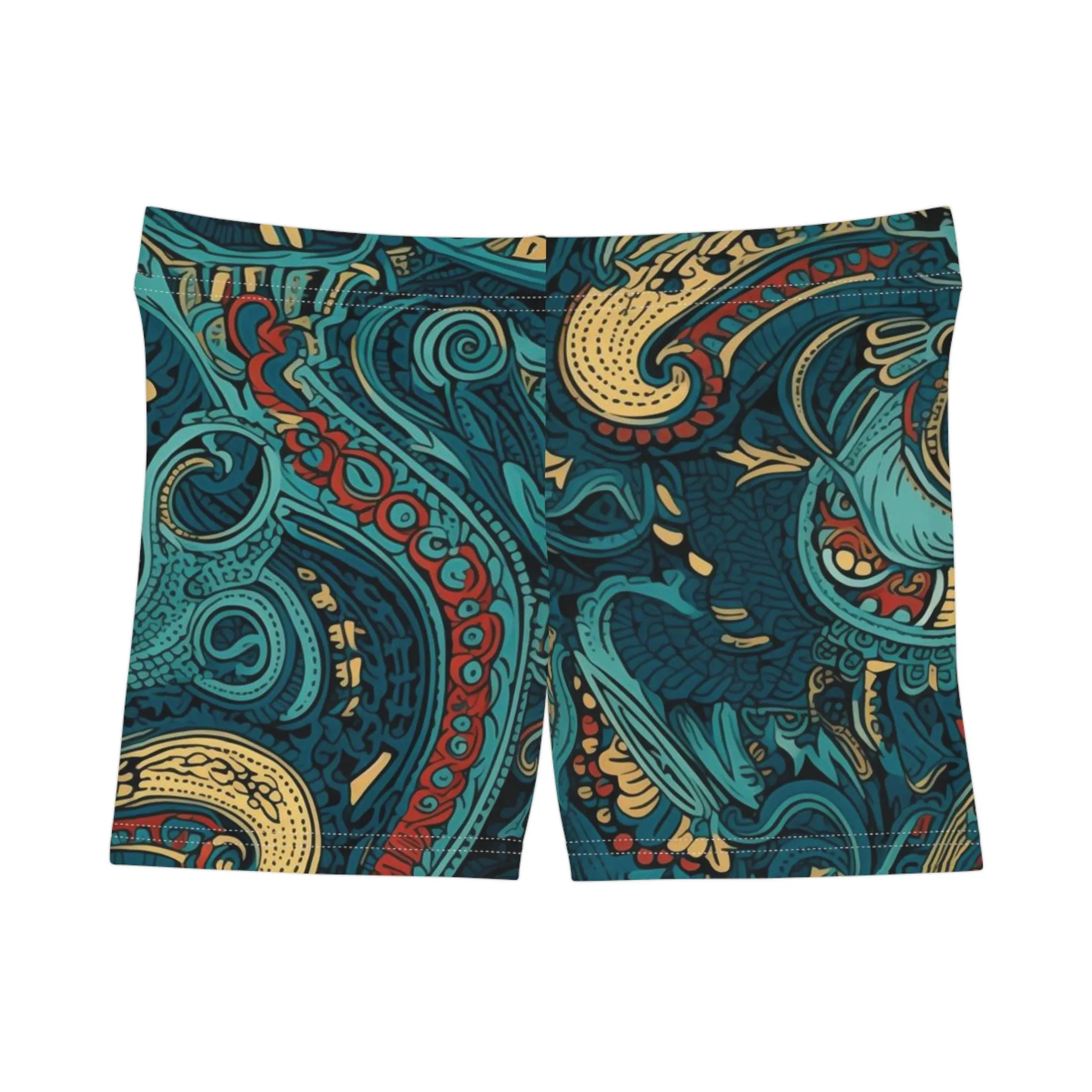 Workout Shorts - Martine Trikonasana Paisley